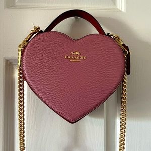 Coach Valentine Heart Crossbody In Colorblock